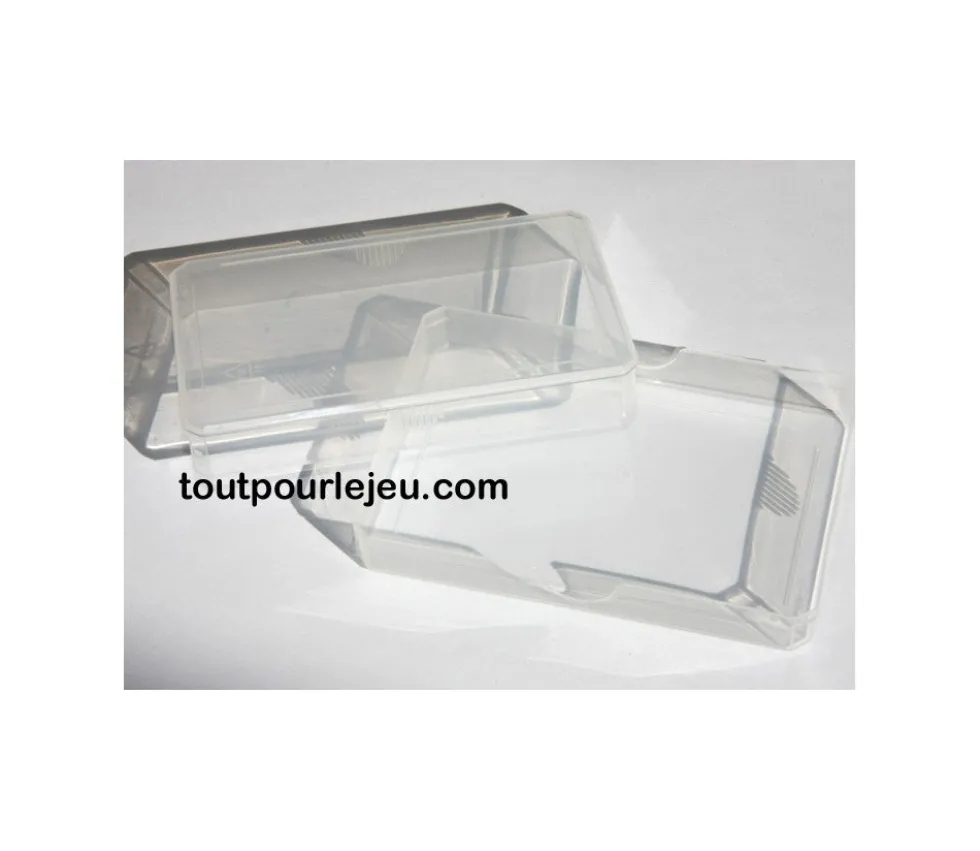 Boite plastique pour 32 cartes à jouer transparentes type jeu de belote