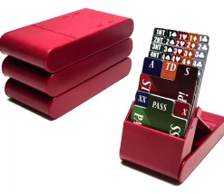 4 boites à enchères jeu Bridge avec cartons d'enchères