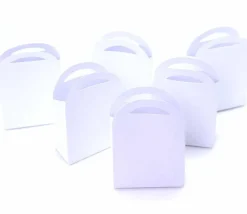 6 Boites Pochettes cadeaux carton blanc 7 x 10 cm