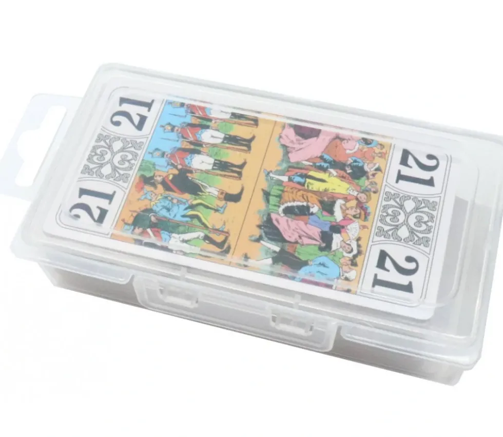 Boite Tarot 130x70x30 mm vide plastique clips transparente