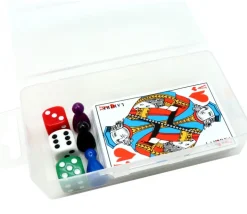 Boite Tarot 130x70x30 mm vide plastique clips transparente