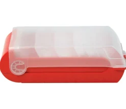 Boite à trier cartes rouge de 20 x 9 x 6.5 cm avec intercalaires amovibles