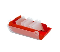 Boite à trier cartes rouge de 20 x 9 x 6.5 cm avec intercalaires amovibles