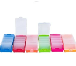 Boite à trier cartes rouge de 20 x 9 x 6.5 cm avec intercalaires amovibles