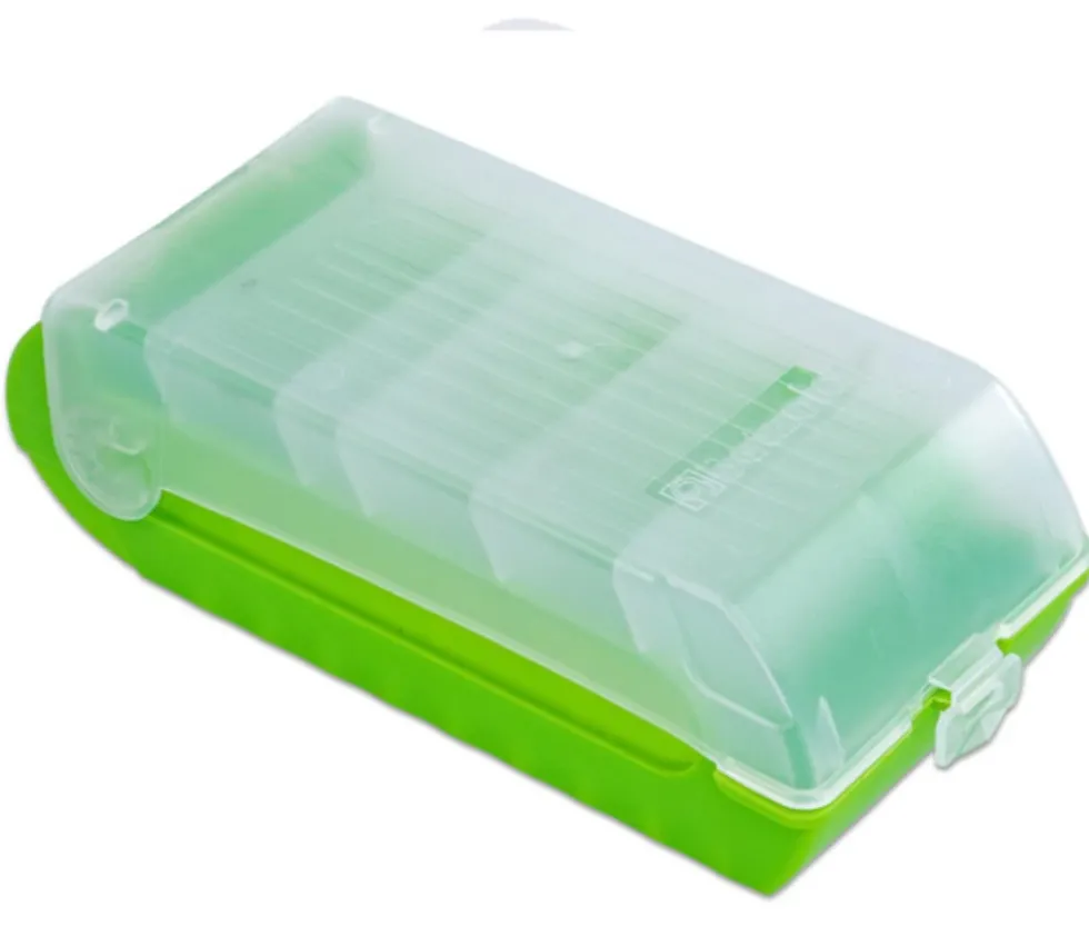Boite à trier cartes vert de 20 x 9 x 6.5 cm avec intercalaires amovibles