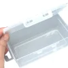 Boite 130x76x42 mm vide plastique (format tarot) clips transparente