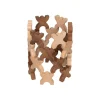 48 Bonhommes X meeple 4.2 cm à empiler en bois marron et naturel