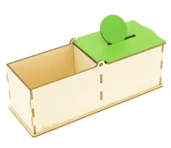 Boîte encastrement Montessori 2 zones avec clapet découverte