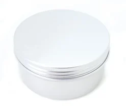Boîte ronde Ø 9.3 cm aluminium avec couvercle à vis