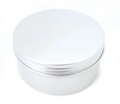 Boîte ronde Ø 9.3 cm aluminium avec couvercle à vis
