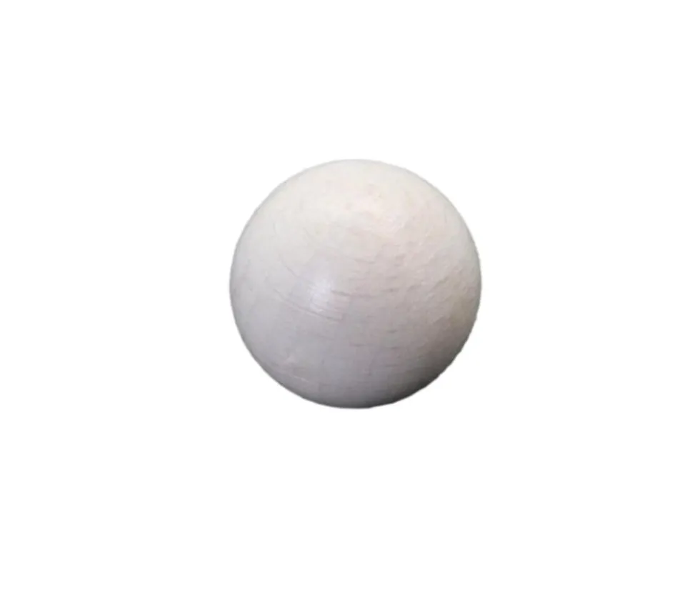 Boule 2 cm blanche en bois - bille hêtre diamètre 20 mm