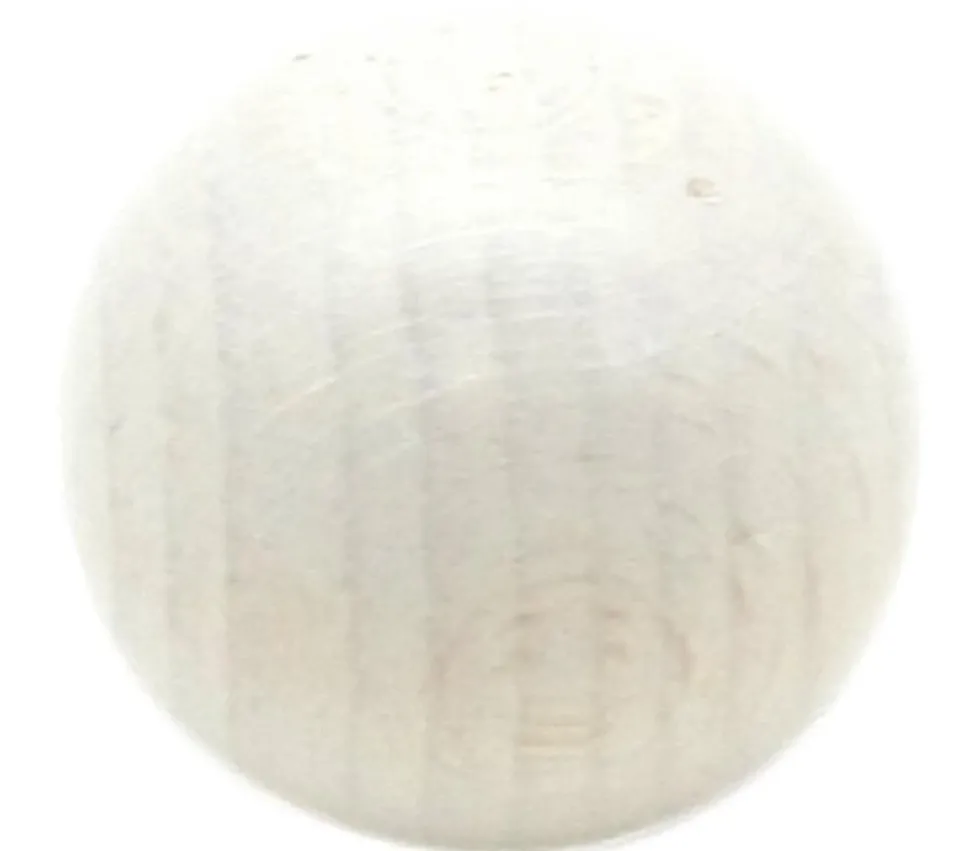 Boule 2.5 cm couleur blanche en bois - bille hêtre diamètre 25 mm