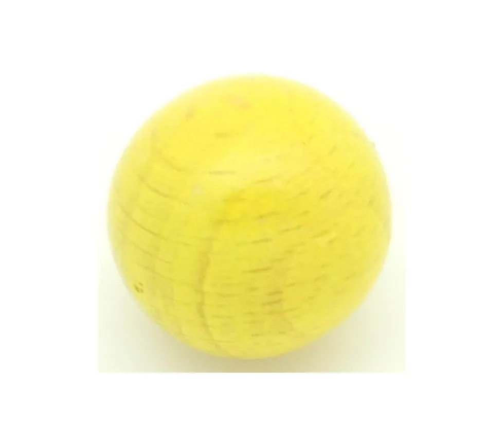 Boule 5 cm couleur jaune en bois - bille hêtre diamètre 50 mm