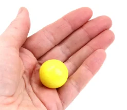 Boule 2.5 cm couleur jaune en bois - bille hêtre diamètre 25 mm