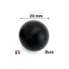 Boule 2 cm couleur noire en bois - bille buis diamètre 20 mm