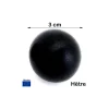 Boule 3 cm couleur noire en bois - bille hêtre diamètre 30 mm