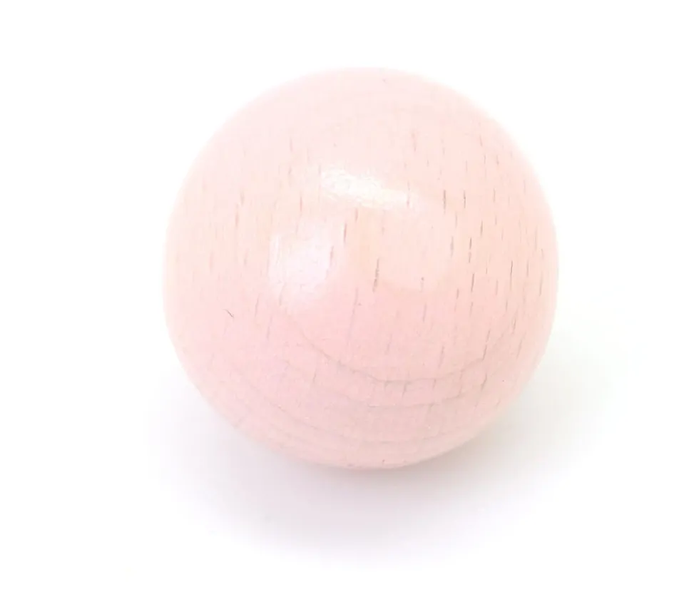 Boule 2.5 cm couleur rose en bois - bille hêtre diamètre 25 mm