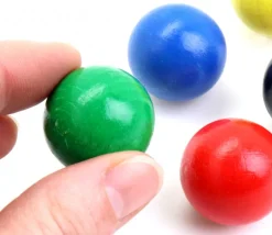 Boule 2.5 cm couleur rose en bois - bille hêtre diamètre 25 mm