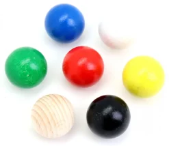 Boule 2.5 cm couleur rose en bois - bille hêtre diamètre 25 mm
