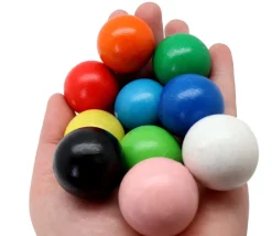 Boule 3 cm couleur vert clair en bois - bille hêtre diamètre 30 mm