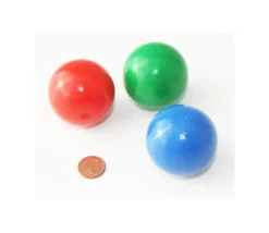 Boule 4 cm couleur verte en bois - grosse bille hêtre diamètre 40 mm