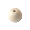 Boule percée 3 cm en bois - grosse perle trouée hêtre diamètre 30 mm trou 6 mm