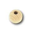 Boule percée 2.5 cm en bois - perle hêtre Ø 25 mm trou de 6 mm