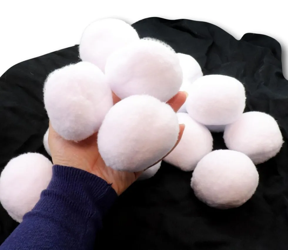20 boules de neige - balles douces 7.5 cm