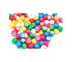 90 boules loto 18 mm de diamètre numérotées en plastique coloré