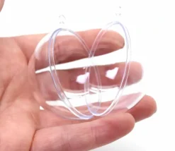 5 Boules plastique cristal 5 cm à remplir et suspendre