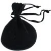 Bourse petit Sac en daim noir 10x12 cm