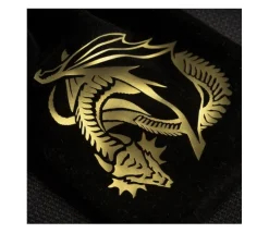 Bourse sac noir Dragon golden doré 15 x 10 cm