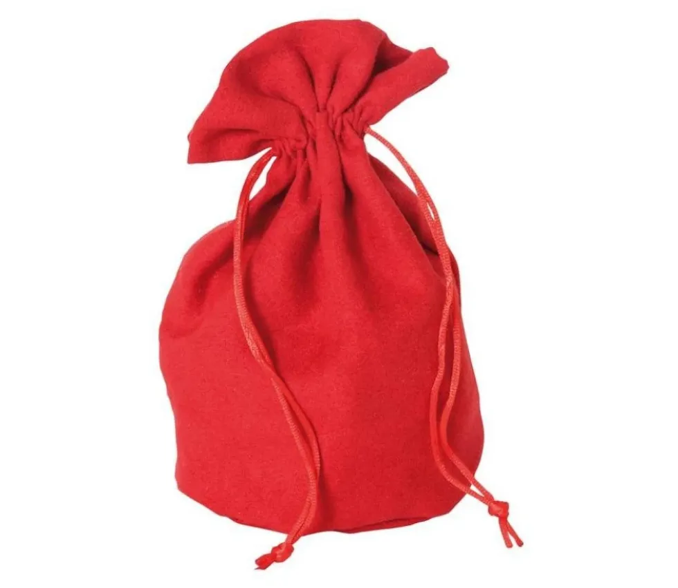 Bourse Sac velours rouge big 215 x 160 mm