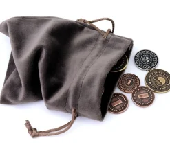 Bourse sac 11 x 15 cm velours ultra épais brun vide