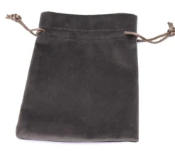 Bourse sac 11 x 15 cm velours ultra épais brun vide
