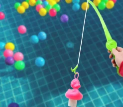 Canne à pêche plastique premier prix pour jeux pêche aux canards ou autres jeux d'adresse