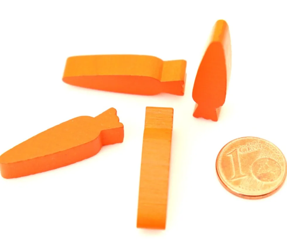 Carotte bois orange 6.5 x 8 x 30 mm pion