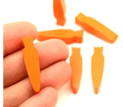 Carotte bois orange 6.5 x 8 x 30 mm pion