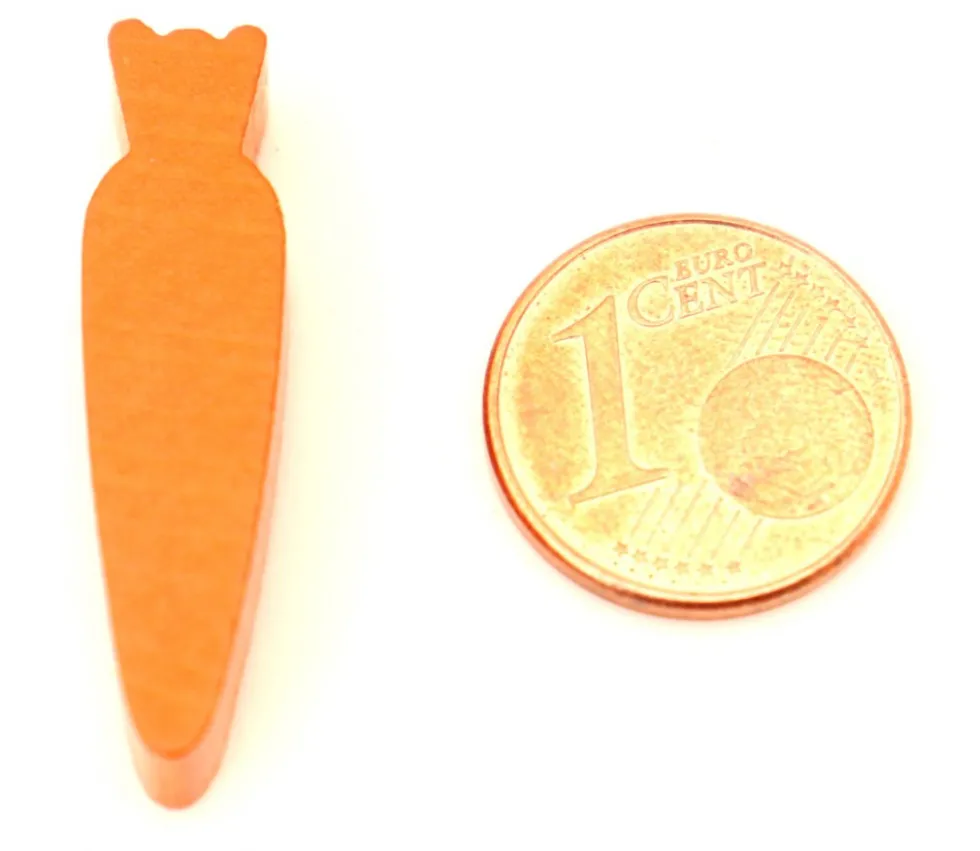 Carotte bois orange 6.5 x 8 x 30 mm pion