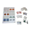 20 carrés autocollants blancs 45 mm étiquettes