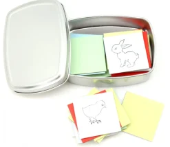 24 carrés 4 x 4 cm carton rigide rouge/blanc vierge tuiles à personnaliser