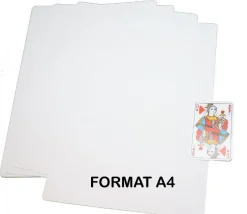 25 cartes A4 blanches XXL 210 x 297 mm coins arrondis