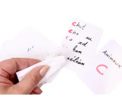 54 cartes blanches effaçables 59 x 91 mm