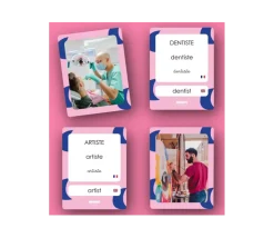 Cartes Flash - Matériel de vocabulaire, lecture et écriture - MÉTIERS