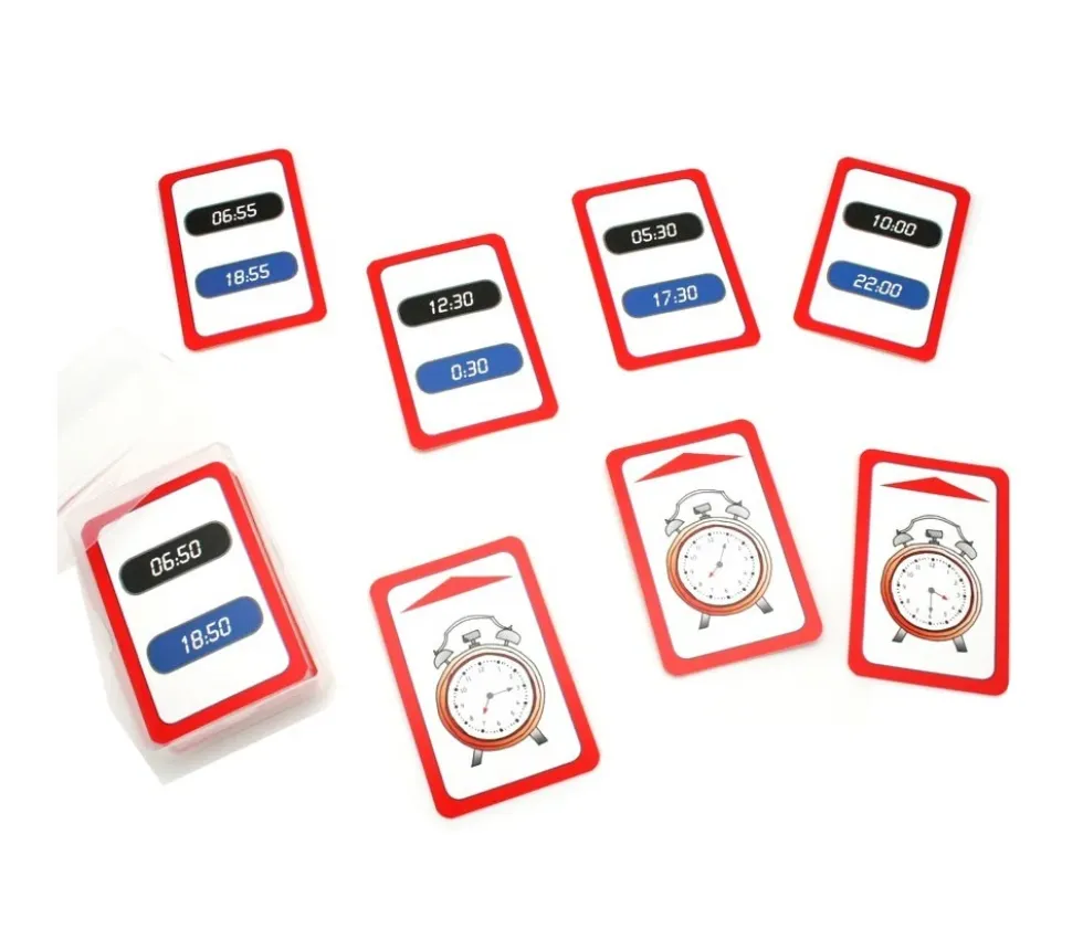 48 cartes jeu exercices heures et minutes