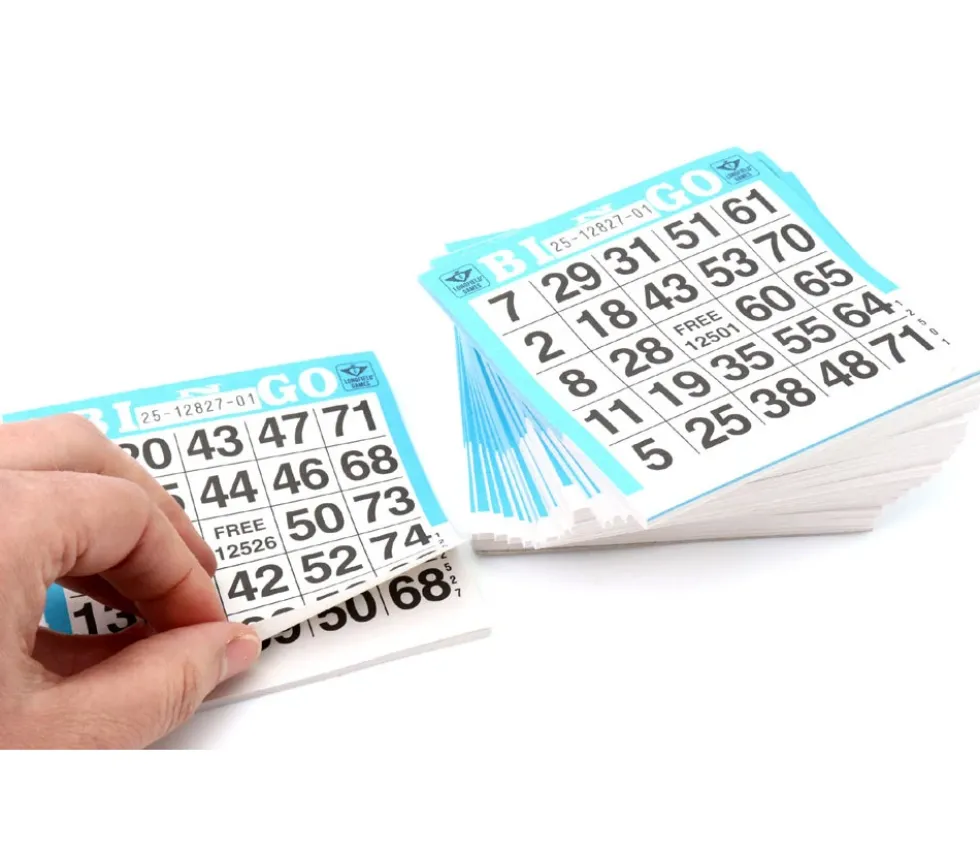 500 Cartes papier pour jeu de Bingo 10 cm