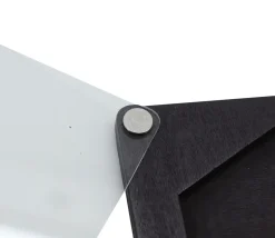 Casse-tête hexagone bleu en bois avec sous-verre