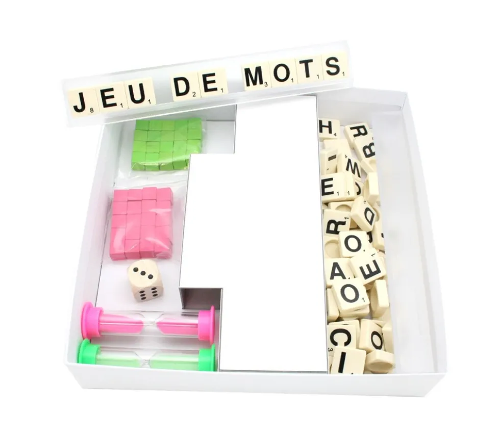 C1C Boite jeu carré avec cale 220 x 220 x 48 mm blanche à personnaliser