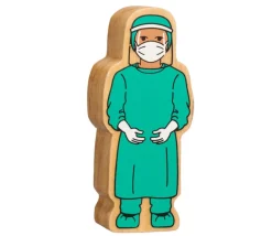 Chirurgien en bois 100 x 42 x 25 mm personnage jeu