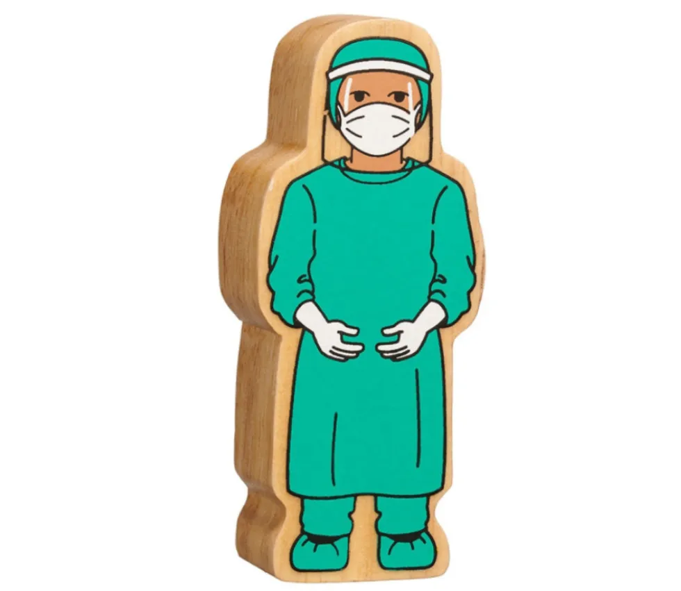 Chirurgien en bois 100 x 42 x 25 mm personnage jeu
